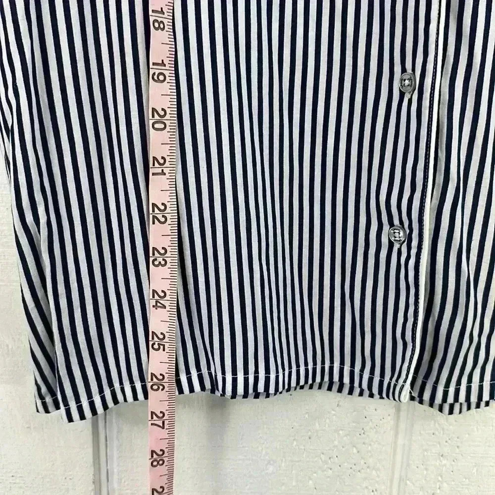 Splendid Women’s Blue & White Striped Short Sleeve Pajama Style Top Size L NWT - Picture 8 of 9